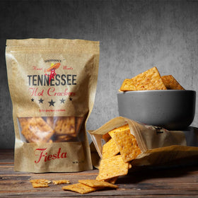 Sherman's Tennessee Hot Crackers Garlic Parmesan Pack, savory kick with cheese notes