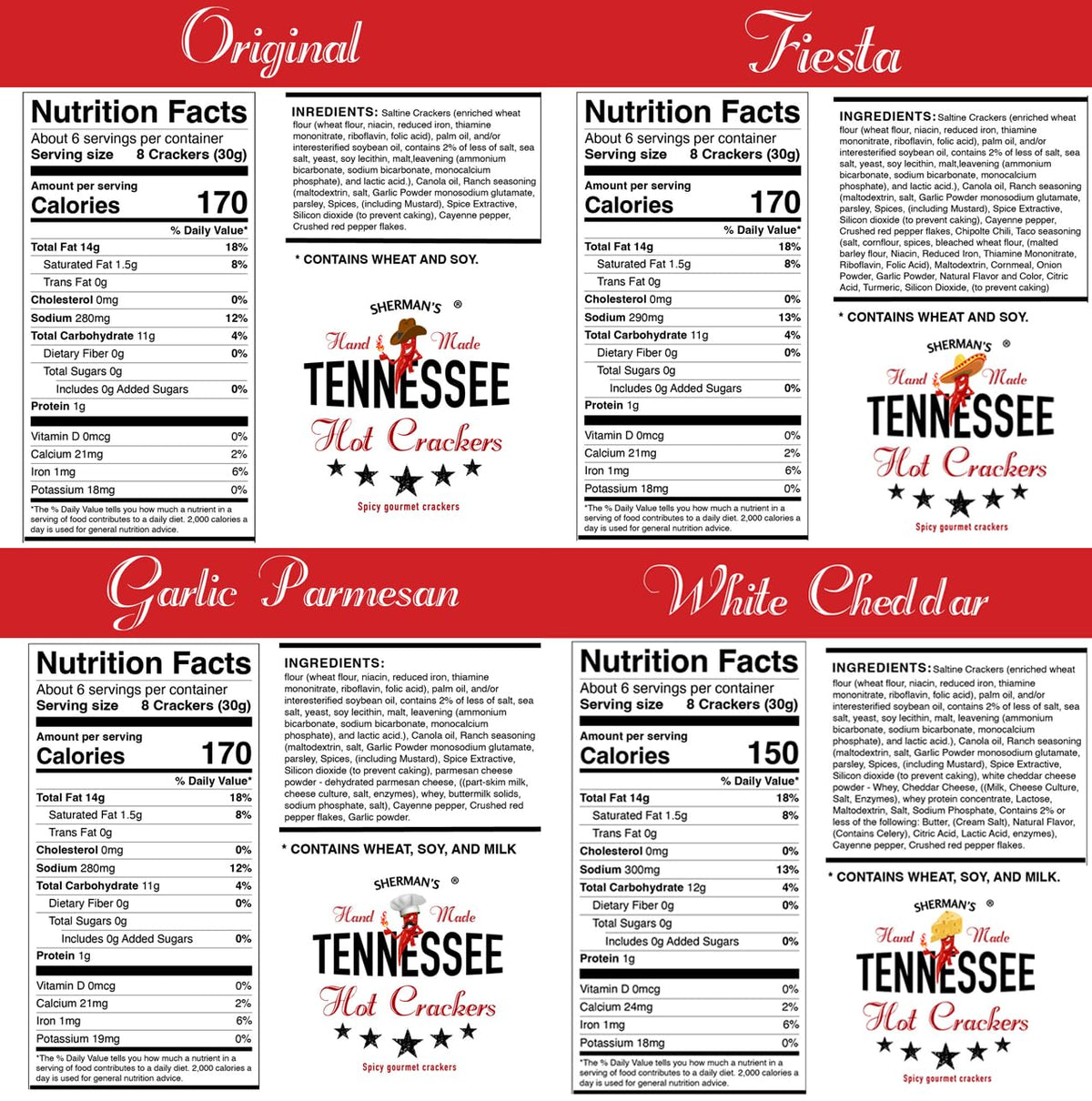 Sherman's Tennessee Hot Crackers Gift Pack, ideal for holiday sharing