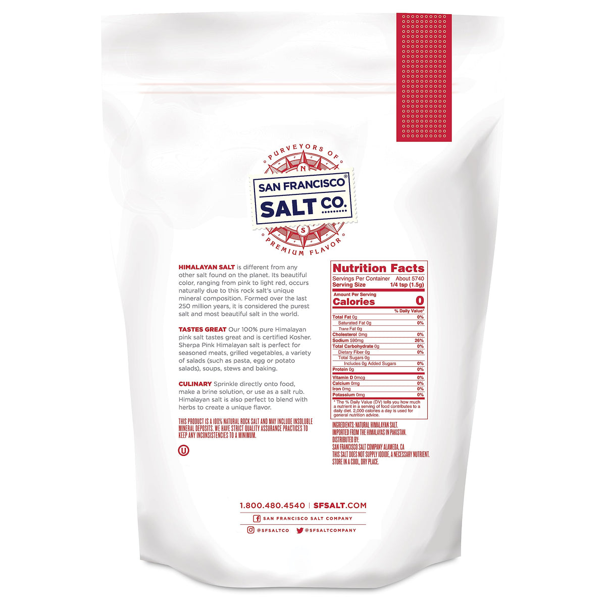 Sherpa Pink Himalayan Salt crystal pieces shine, ideal for table salt and finishing dishes.