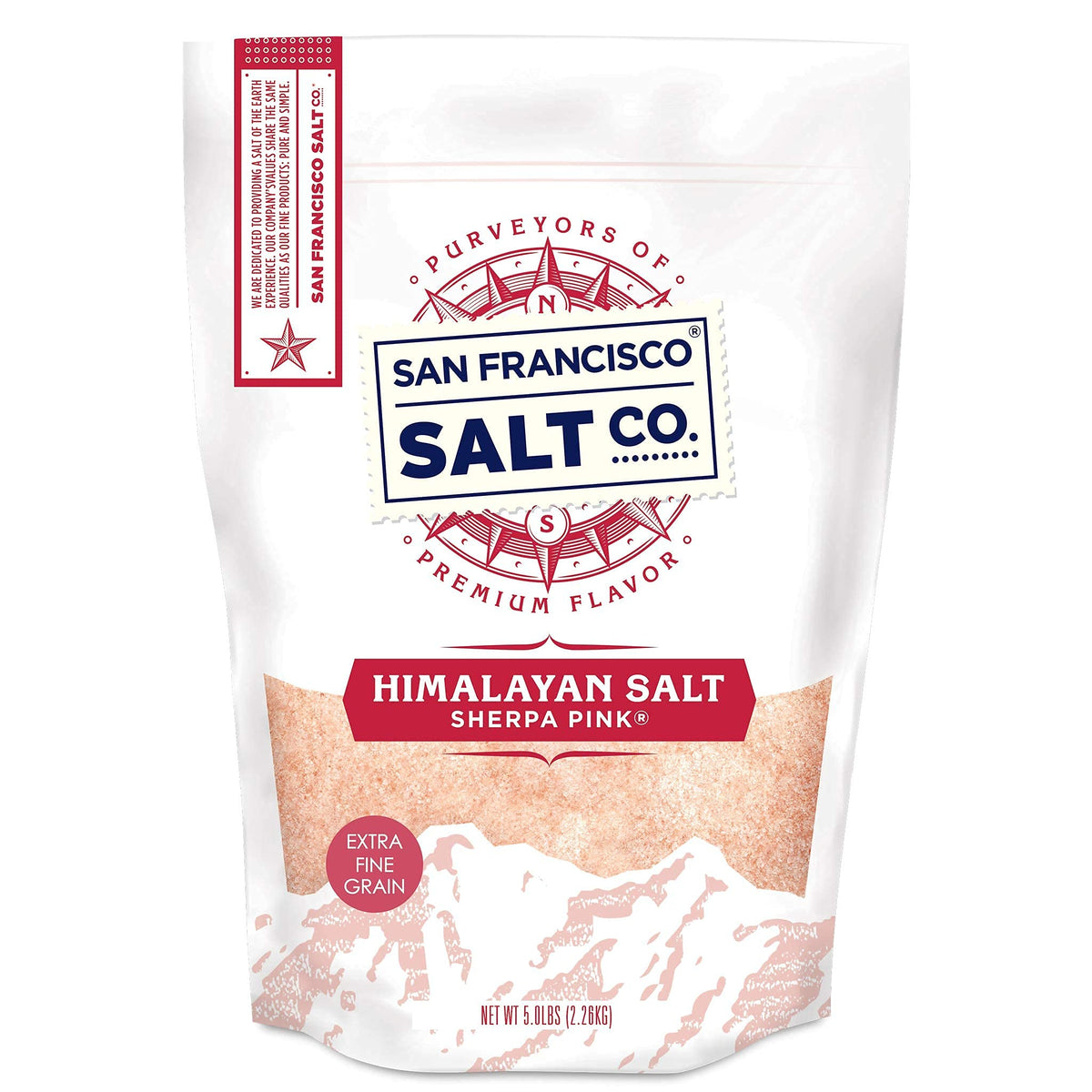 Sherpa Pink Himalayan Salt extra-fine grains in a jar for precise daily seasoning