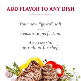 Sherpa Pink Himalayan salt sprinkled on salads for balanced flavor without additives.