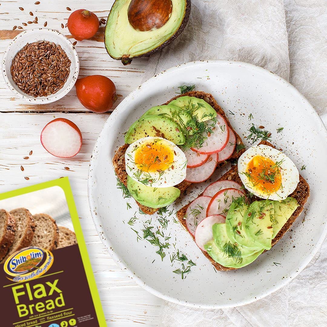 Toasted Shibolim flaxseed bread slice showcases a crispy keto-friendly crunch.