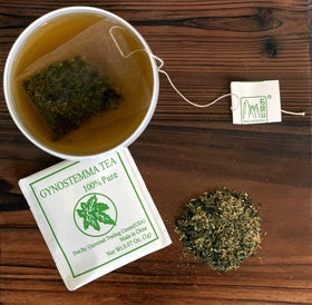 Shigu Mountain Gynostemma tea cup releasing a delicate aroma