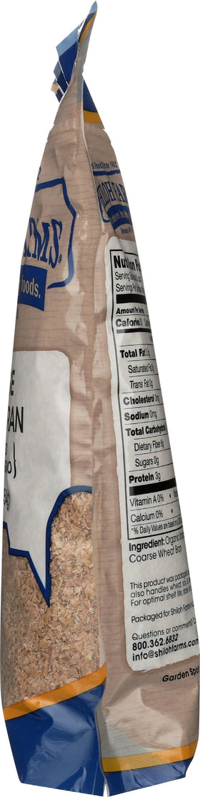Bran Coarse label highlighting organic integrity