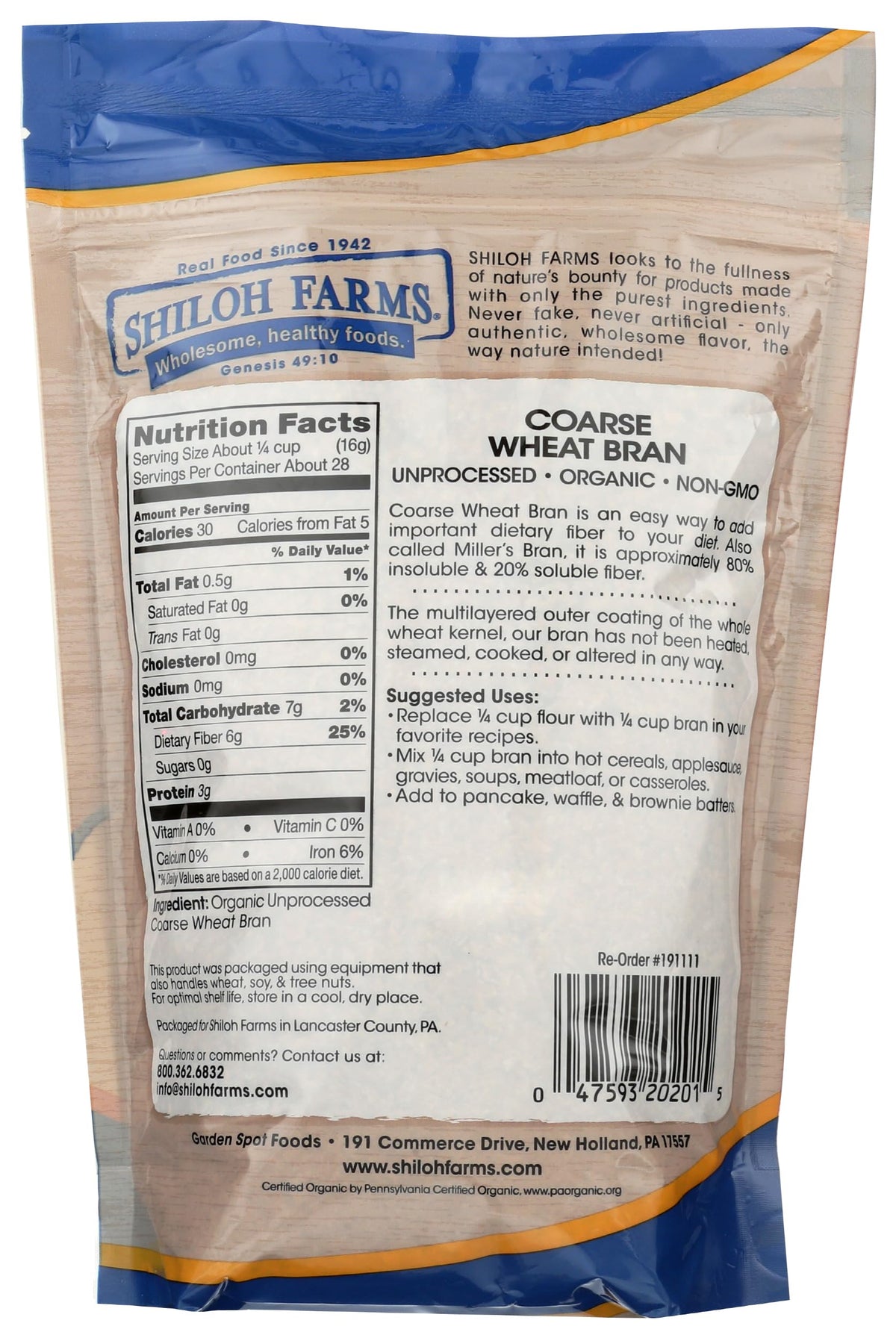 Closeup of Bran Coarse texture highlighting hearty grain