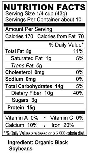 Shiloh Farms organic black soybeans cooked serving, versatile plant protein