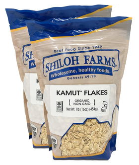 Shiloh Farms Organic Kamut Flakes package front, ideal for a protein- and fiber-rich breakfast.