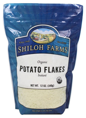 Shiloh Farms Organic Potato Flakes Instant package showing a versatile pantry staple.