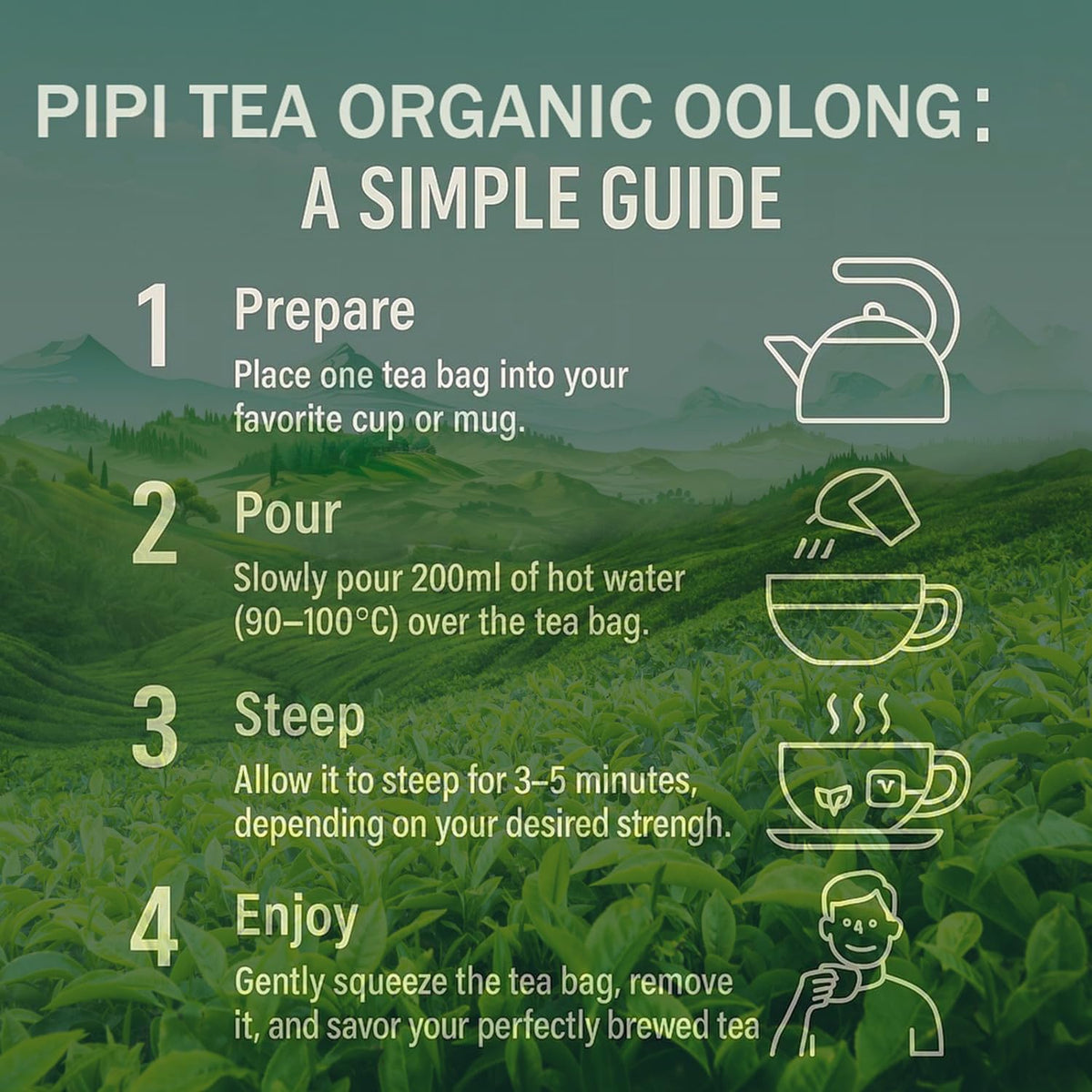 Shinalifyi Oolong tea organic label emphasizes non-GMO and vegan quality