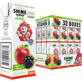 ShineWater Paw Patrol 32-pack display showing value for families and schools