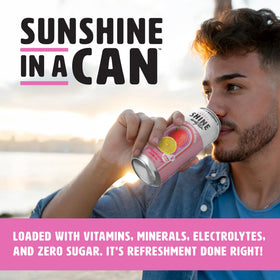 ShineWater Strawberry Lemon can shows vibrant flavor and zero-sugar hydration.