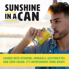 ShineWater Tropical Lemonade glass pour showcases crisp, refreshing flavor with zero added sugar.