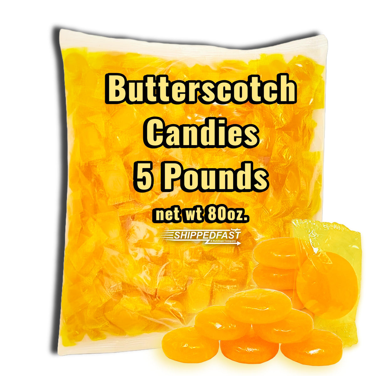 Shippedfast butterscotch hard candies bag ideal for bulk party sharing