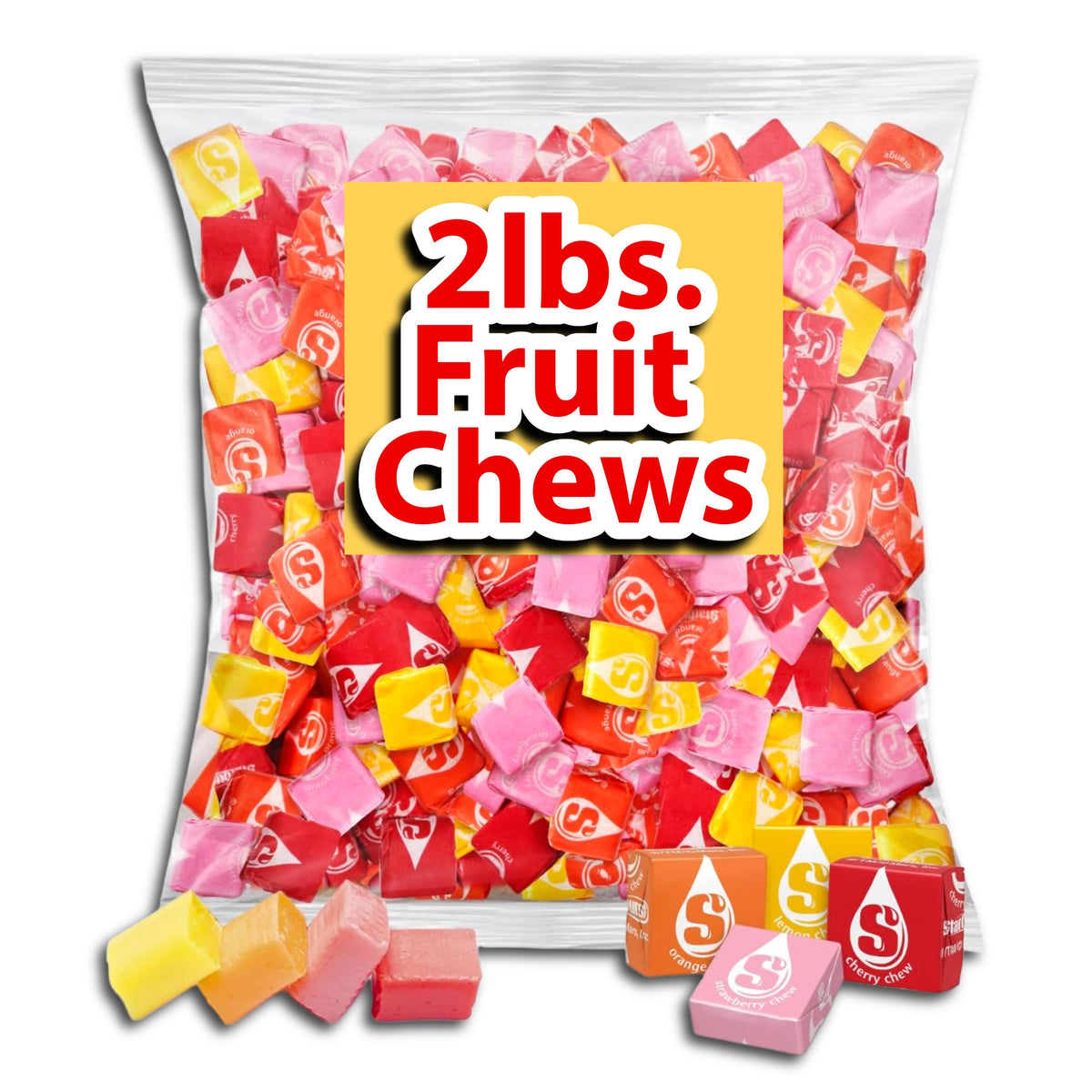 Shippedfast Fruit Chews bulk bag displayed for easy sharing at events
