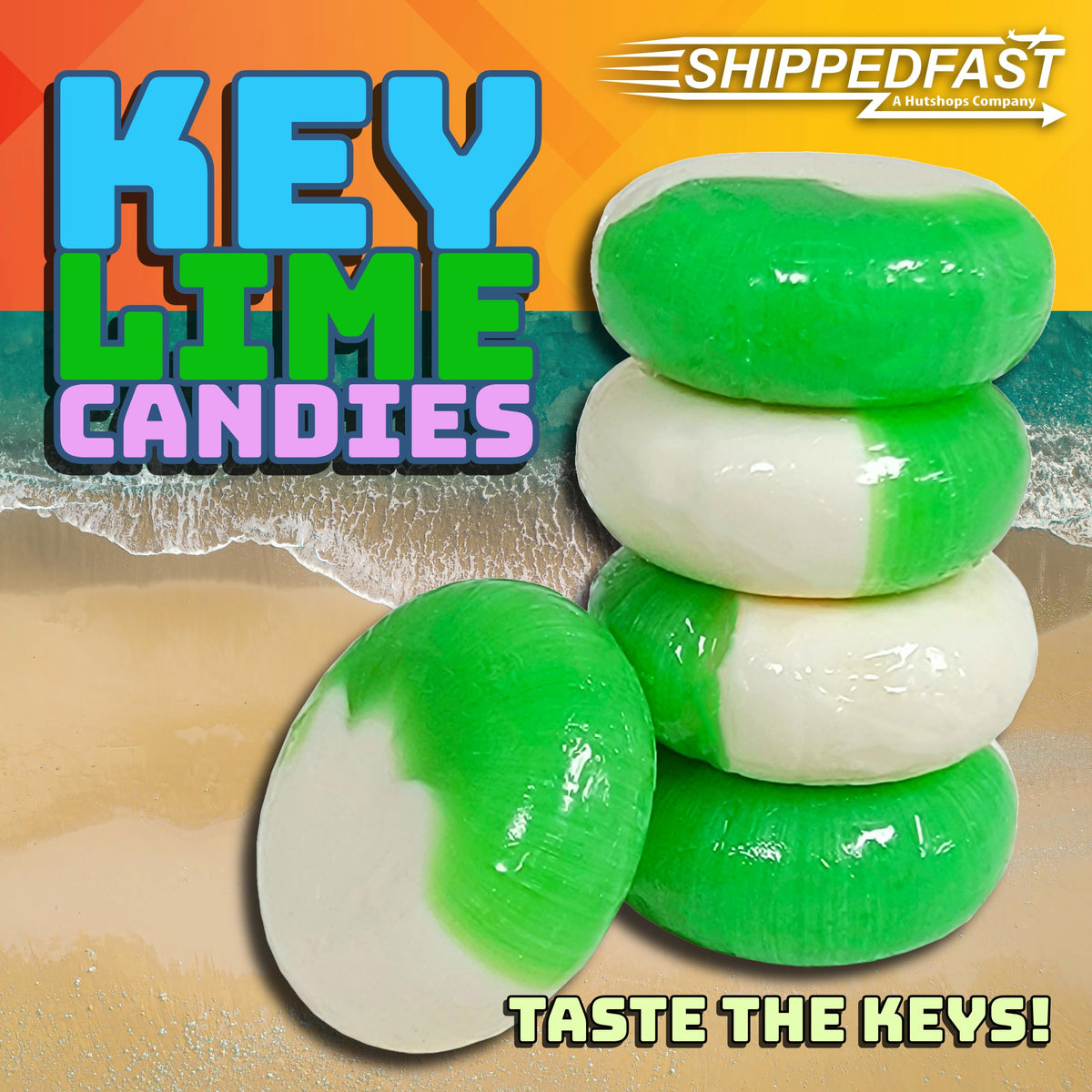 ShippedFast lime display bowl with bright candies brightens lobbies and receptions.