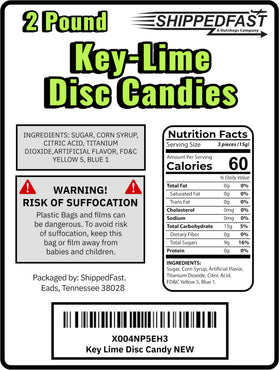 ShippedFast individually wrapped key lime candies—easy sharing during meetings or travel.