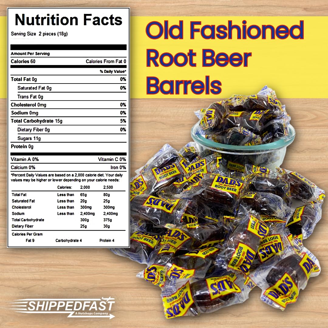 Shippedfast Root Beer Barrels individually wrapped for grab-and-go freshness