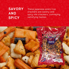 Shirakiku assorted-shapes crackers offer varied textures and flavors in one convenient bag.