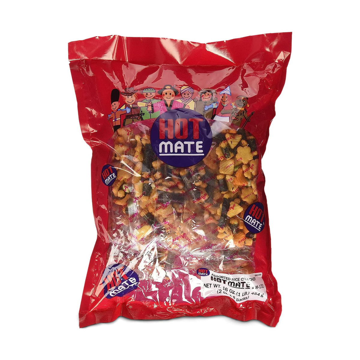 Shirakiku Hot Mate Rice Crackers with brown glaze deliver a crispy, sweet-salty bite for snacking.
