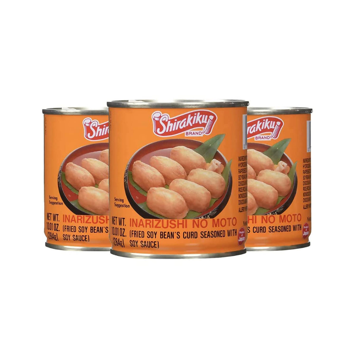 Shirakiku Inarizushi No Moto hero image showing ready-to-serve fried bean curd for quick meals