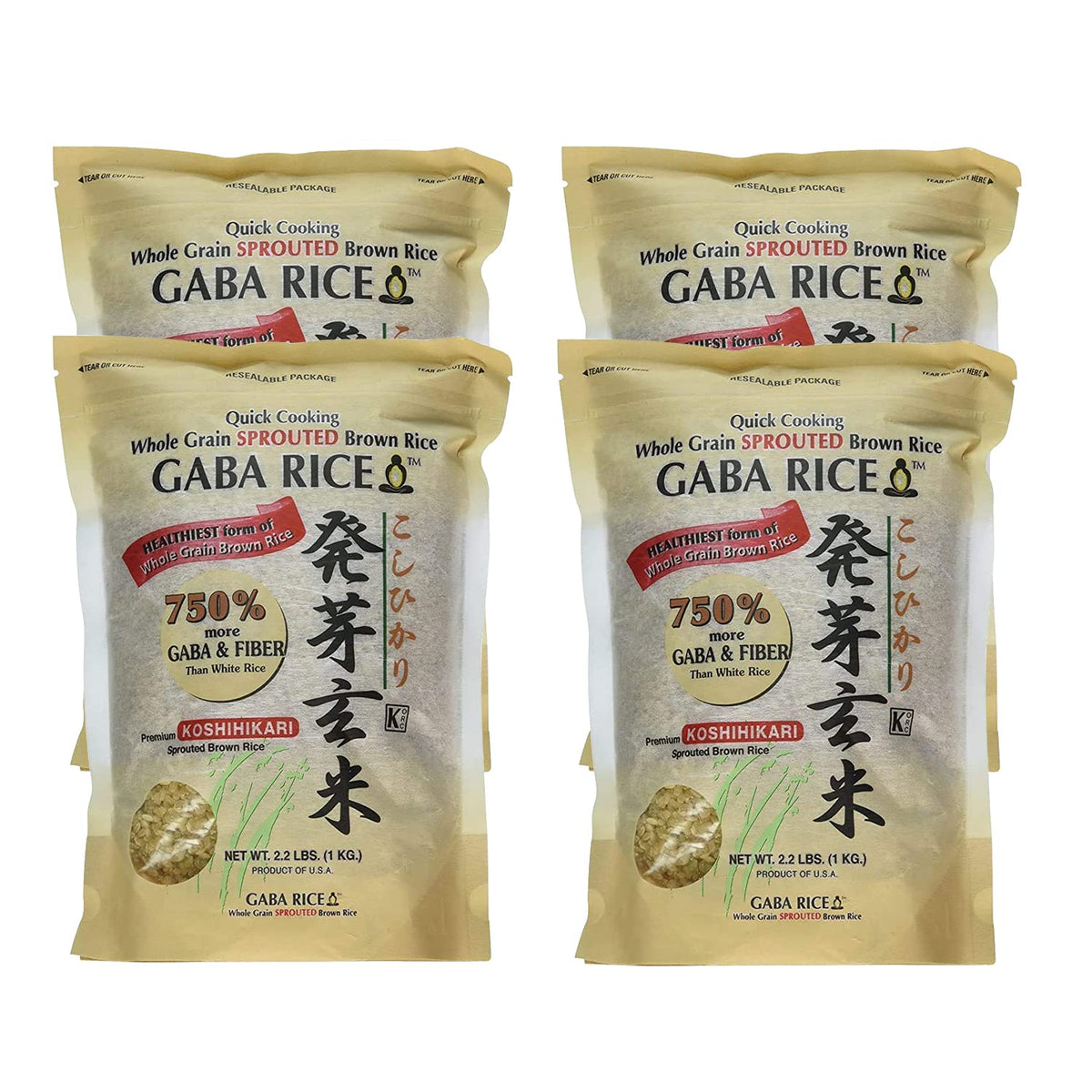 Shirakiku Koshihikari GABA rice packaging highlights premium quality and value.