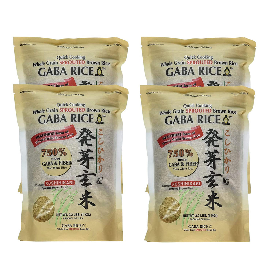 Shirakiku Koshihikari GABA rice packaging highlights premium quality and value.