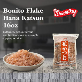 Shirakiku large-flake bonito for maximum umami infusion in dishes.