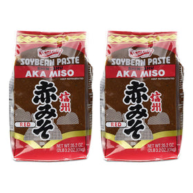 Shirakiku Miso Aka red paste in jar for traditional Japanese soups