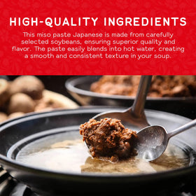 Nutritious Shirakiku Miso Aka red paste offers protein and minerals for meals