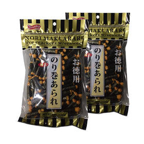 Shirakiku Nori Maki Arare packaging for convenient seaweed crackers on the go.