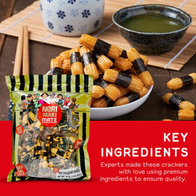 Shirakiku Norimaki Mate ingredients close-up including glutinous rice and seaweed