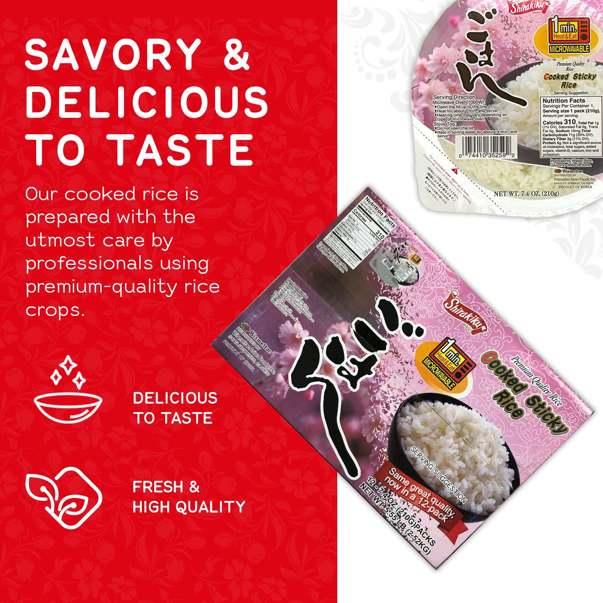 Shirakiku organic farm rice—natural ingredients and traditional farming.
