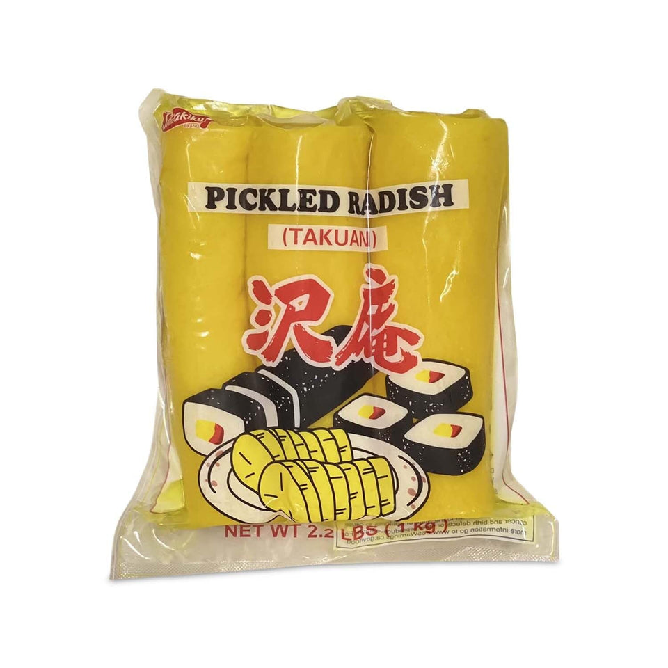 Shirakiku pickled radish takuwan in a jar adds crisp crunch for sushi prep