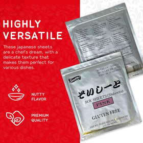 Rolled sushi with Shirakiku wraps demonstrates convenient, clean preparation.