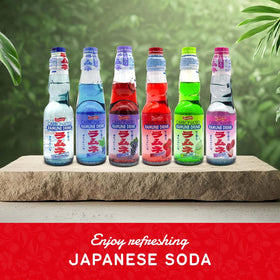 SHIRAKIKU BRAND Ramune being poured captures fizzy moment and inviting aroma.