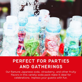 SHIRAKIKU BRAND Ramune six-pack ready to serve for gatherings and tastings.