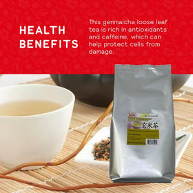 Shirakiku Tea pot and infuser preparing Genmaicha inviting warm, aromatic steep