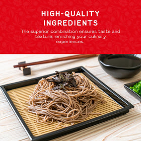 Shirakiku udon noodles in rich broth ready in minutes.