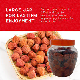 Shirakiku umeboshi shown as sandwich topping for savory color.