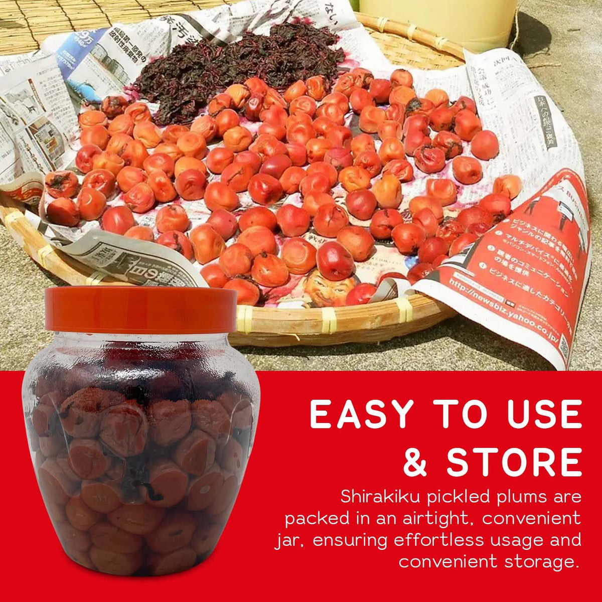 Shirakiku umeboshi as a topping for bowls and wraps.