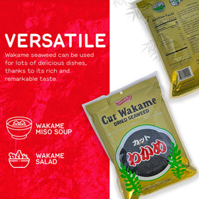 Shirakiku wakame for sushi rolls adds flavor and color.