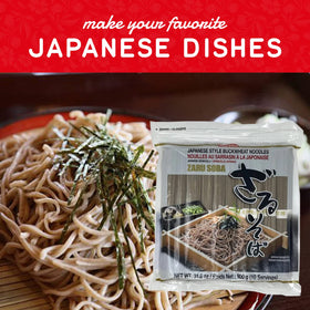 Shirakiku Zaru Soba noodles in restaurant-inspired presentation.