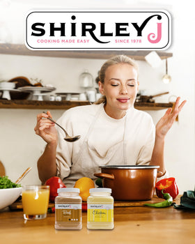 Shirley J Rich Beef Bouillon Powder stores easily for everyday cooking needs.