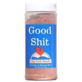 Shit Load Good Shit shaker on counter highlighting convenient seasoning