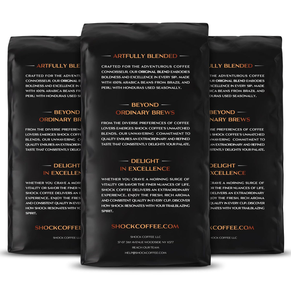 Shock Coffee Ground pour cup reveals rich aroma and strong caffeine boost.