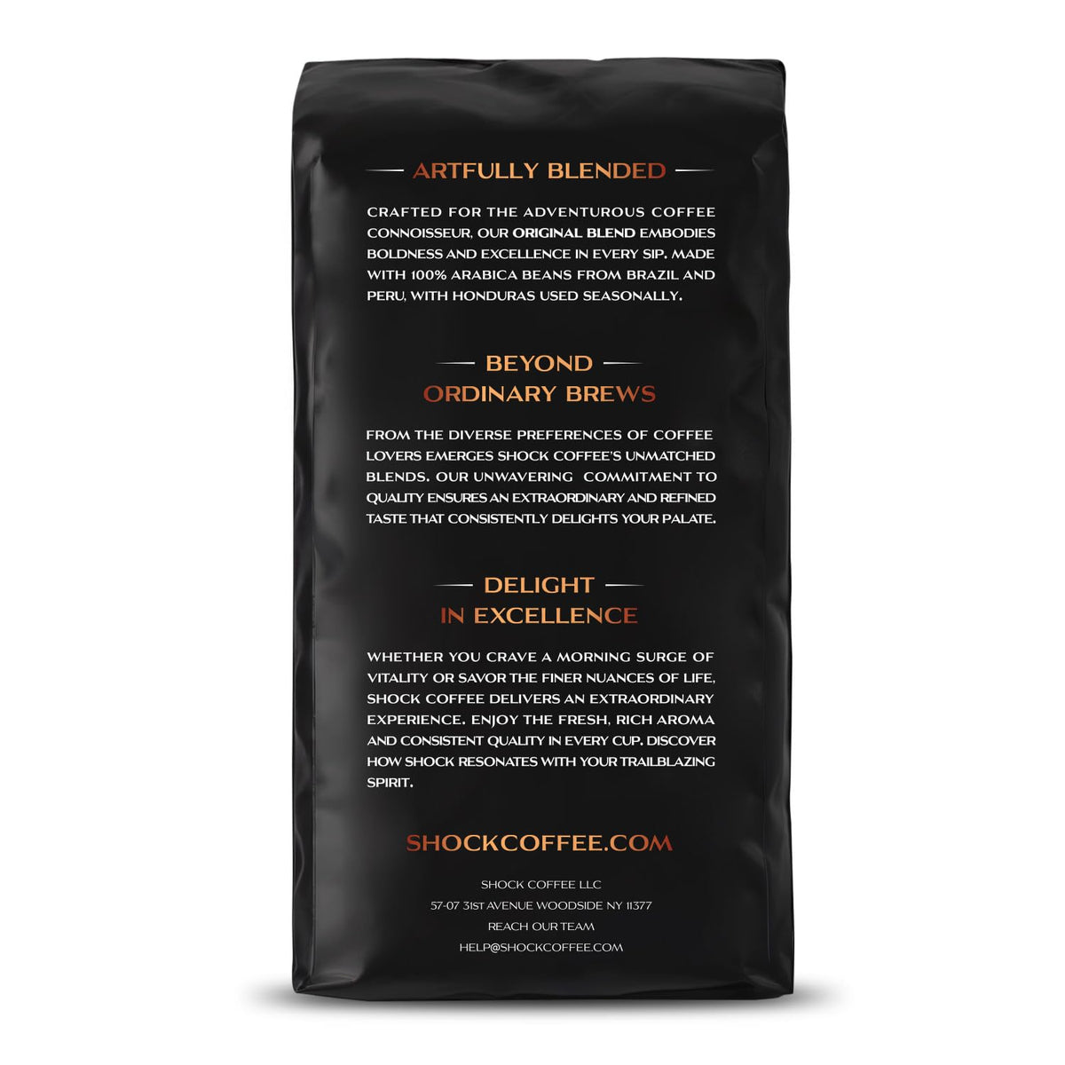 Shock Coffee Ground pours into a cup, delivering a robust aroma for productivity.