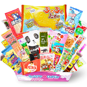 SHOGUN CANDY Japanese snacks variety pack box front view for gifting and sharing.