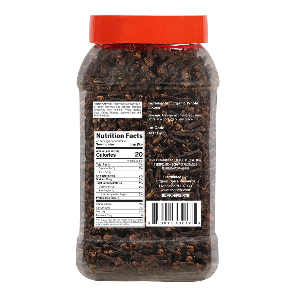 Close-up of Organic Spice Resource Whole Cloves highlighting glossy buds and rich fragrance.
