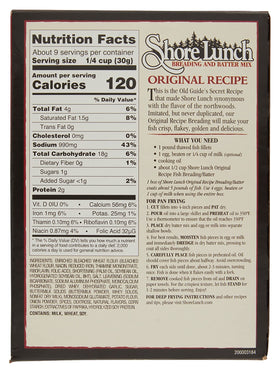 Shore Lunch original recipe batter-mixing bowl for even, flavorful coatings