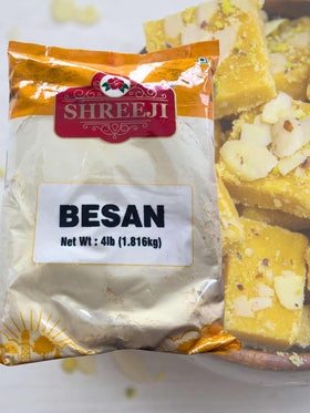Shreeji Besan Flour savory dish plated, illustrating rich, nutty flavor.